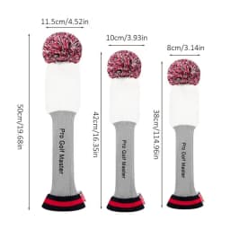 Driver Fairway Hybrid Pom Pom Cover Soft Club Head Covers Knit Headcover Long Neck Lightweight Protection Golf Head Covers For