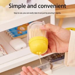 Creative Little Yellow Duck Toothpicks Holder Cute Cartoon Toothpick Case Table Decor Kitchen Toothpick Storage Box Organizer