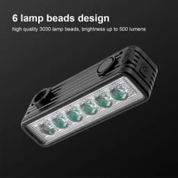 Bicycle Light Bell 6 Lamp Beads Road Bike Lights Front 500 Lumens Night Riding Headlight High-Brightness 120 DB Bell Speaker