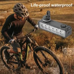 Bicycle Light Bell 6 Lamp Beads Road Bike Lights Front 500 Lumens Night Riding Headlight High-Brightness 120 DB Bell Speaker