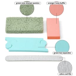 400 Sets/Case Disposable New Sharper Pumice Pedicure Kits Manicue Tools Sand File Buffer Sponge Block 4 In 1 Nail Sets