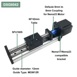 Nema23 57mm Stepper Motor Linear Guide Rail Table Kit Sliding Table Single Rail Ball Screw Motion Stage Single Axis Robot