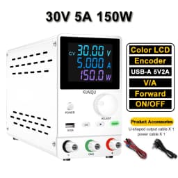 KUAIQU Repair DC Power Supply 30V 10A 5A Adjustable Bench Power Supply 60V 5A 120V 3A USB 5V2A Lab Voltage Regulator for Plating
