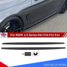 Pair MP Side Skirts Extension Panel Lip Carbon Look For BMW E82 F20 F22 F23 F44