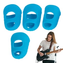Silicone Finger Protectors 4PCS Soft Silicone Fingertip Grips Finger Sleeve Kalimba Thumb Picks Small Guitar Nails For Stringed