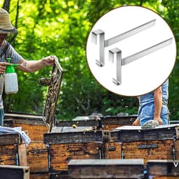 Beehive Frame Perch 2pcs Stainless Steel Beehive Holder Stable Bee Hive Supplies Multifunctional Rustproof Beekeeping Supplies