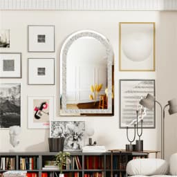 Crystal Crush Diamond Silver Mirror for Wall Decoration Frameless Mirror for Living Room Bedroom Bathroom