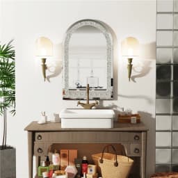 Crystal Crush Diamond Silver Mirror for Wall Decoration Frameless Mirror for Living Room Bedroom Bathroom