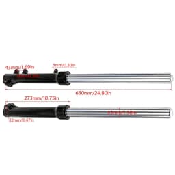 25" 33mm Front Fork Pair Suspension Shock 630mm Long For Dirt Pit Bike SDG SSR
