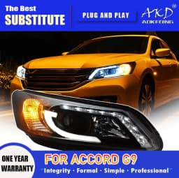 AKD Head Lamp for Honda Accord G9 LED Headlight 2013-2015 Headlights Accord DRL Turn Signal High Beam Angel Eye Projector Lens