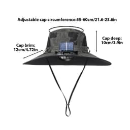 Fishing Hat With Solar Fan Hat With Rechargeable Fan Lightweight Fishing Hats Outdoor Sunshade For Mountaineering Outdoor
