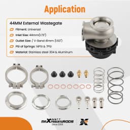 Maxpeedingrods 44mm External Cooled Turbo Wastegate For Universal Turbos With Wastegate