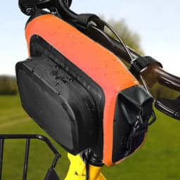 Handlebar Bag Waterproof Cycle Front Frame Storage Pack Multifunctional Front Bag Cycling Organizer With Detachable Shoulder