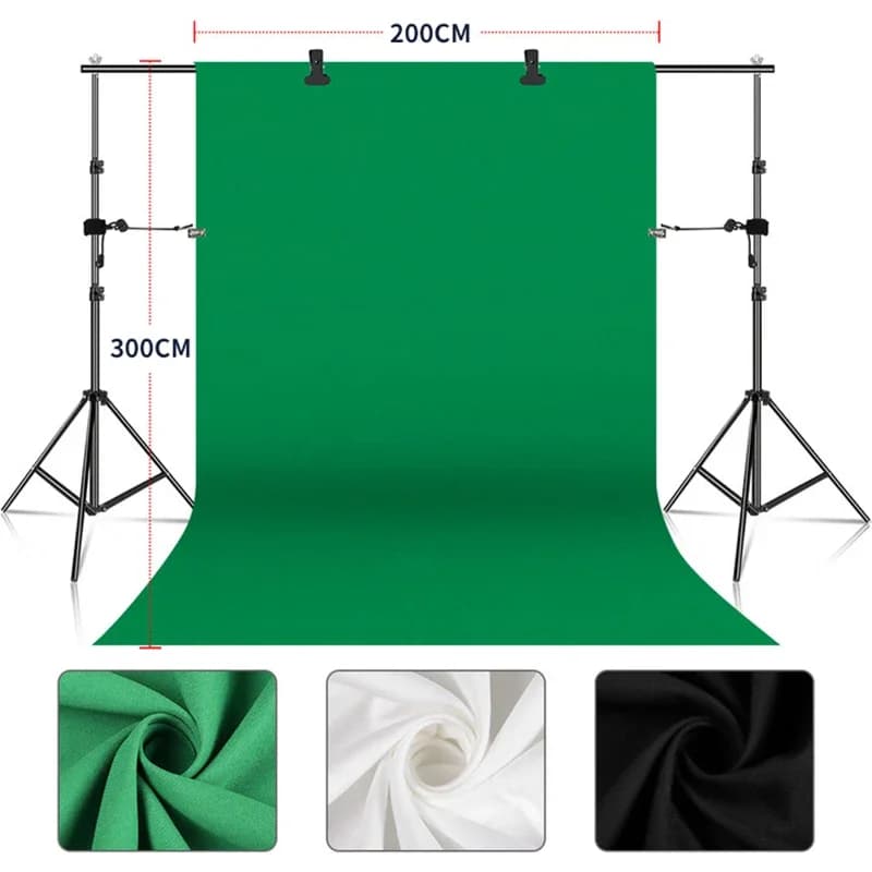 Background Stand Kit Support Frame System Backdrops Adjustable Stand for Photography Photo Studio Chromakey Green Screen Frame
