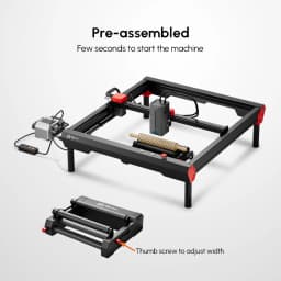 AlgoLaser Universal Laser Engraver Rotary Roller Y-Axis Laser Rotary Shaft 360 Degree Rotating For Engraving Cylindrical Objects
