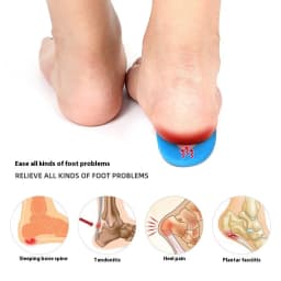 2pcs/4pcs Gel Heel Protectors Shock Absorbing Insoles Soft Elastic Silicone Heel Cushions Foot Care Products Fasciitis Insoles
