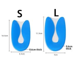 2pcs/4pcs Gel Heel Protectors Shock Absorbing Insoles Soft Elastic Silicone Heel Cushions Foot Care Products Fasciitis Insoles