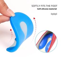 2pcs/4pcs Gel Heel Protectors Shock Absorbing Insoles Soft Elastic Silicone Heel Cushions Foot Care Products Fasciitis Insoles