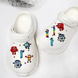 10-100pcs Cute Numbers Shoe Charms For Sandals,Shoe Decoration Accessories Shoe Pins Great Gift For Men Wom
