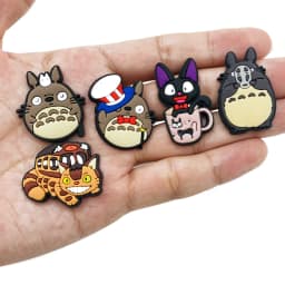 1-20pcs Hot Toys Japan Anime Cartoon Series PVC Shoe Charms Accessories DIY Creativity Sandal Wristbands Decorations Party Gifts