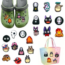 1-20pcs Hot Toys Japan Anime Cartoon Series PVC Shoe Charms Accessories DIY Creativity Sandal Wristbands Decorations Party Gifts