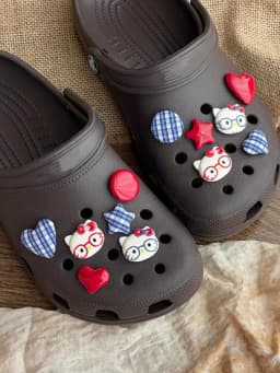 Cute Shoes Charm Kitty Set Star Shoe Buckle Heart Shoe Accessory Suitable For Clogs Slippers Decorative Gift For Girls' Parties