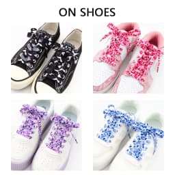 1 Pair Flat Shoe Laces For Sneakers Colorful Shoelaces Camouflage Print Boot Men And Women Leisure Shoestring Accessories
