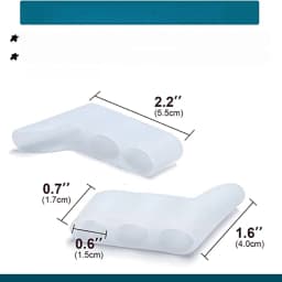 2Pcs Transparent Silicone Toe Covers with Three Holes, Anti-Friction, Anti-Blister, Suitable for Day and Night Use
