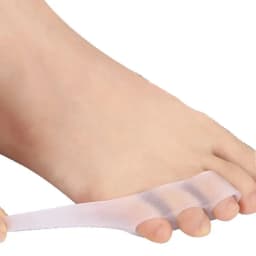 1 Pair Soft Silicone Toe Separator Corrector Three Hole Toe Sleeve Small Toe Varus Protector Pain Relief Foot Care