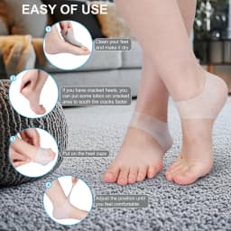 Gel Heel Protector for Heel Pain Relief Plantar Fasciitis Dry Cracked Bone Spur Heels Cushion Pads Moisturizing Foot Sleeves