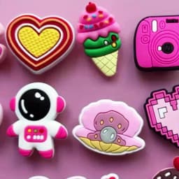 10/20/50 Sets of Randomly Mixed Pink Shoe Decorations, Pink Shoe Decoration Sets - Creative Street Style Shoe Decorations