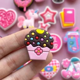 10/20/50 Sets of Randomly Mixed Pink Shoe Decorations, Pink Shoe Decoration Sets - Creative Street Style Shoe Decorations