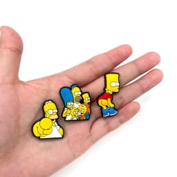 MINISO 18pcs Simpson Shoe Charms Decoration Anime Cute Sandals Shoes Accessories PVC Badges for Male and Female Children Gifs