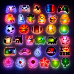 1pcs LED Shoe Charms Glow in Dark Game Sport Flower Animal PVC Clog Sandal Decoration Accessories for Kids Teens Gifts