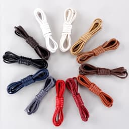Cotton Waxed Shoelaces Round Rope Shoe laces Boots Laces for Shoes Waterproof Leather Shoelace 60/80/100/120/140/180cm 1Pair