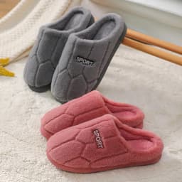 Winter Plush Slippers for Couples - Thick Sole Anti-Slip House Shoes, Warm Fleece-Lined Indoor Slides for Men & Women