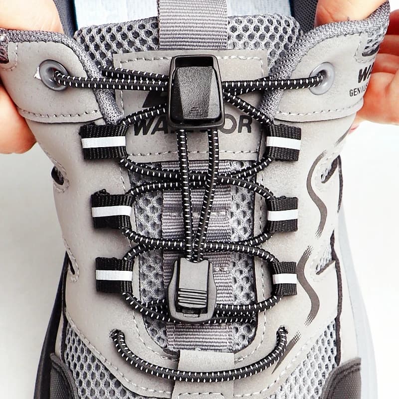 Elastic No Tie Shoelaces with Lock Buckle Stretch Quick Lace System for Sneakers Running Sports Shoes Adults Kids