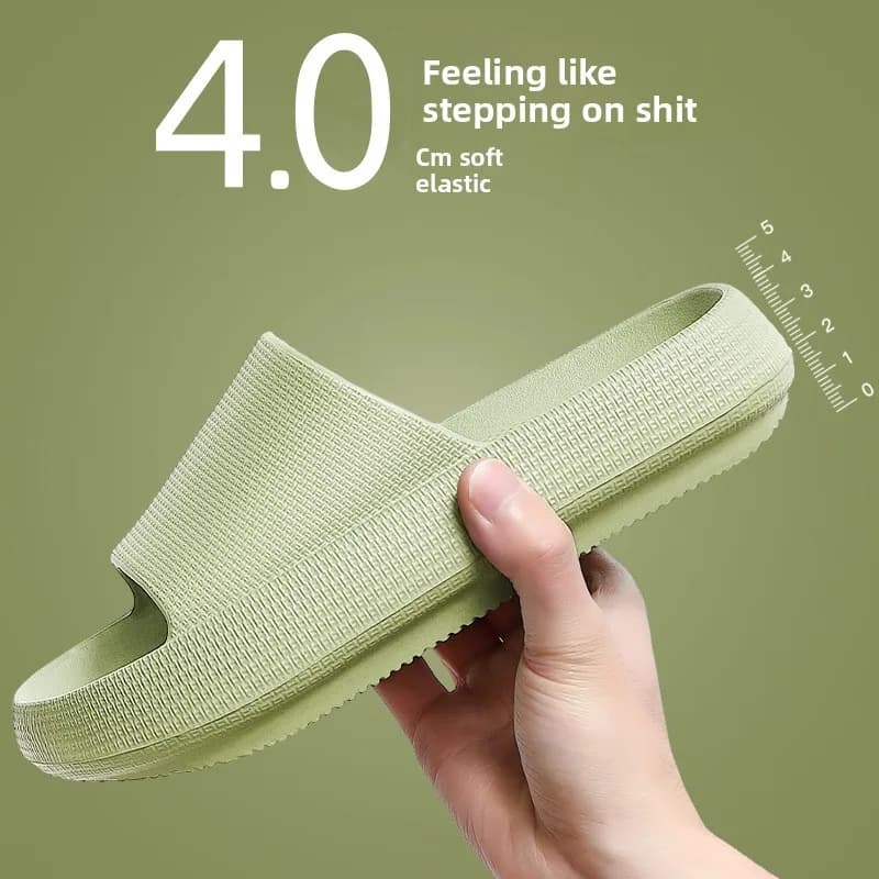 New Outdoor ultra-soft indoor-outdoor men's and women's slippers, thick-soled couple's flip-flops for indoor and outdoor use