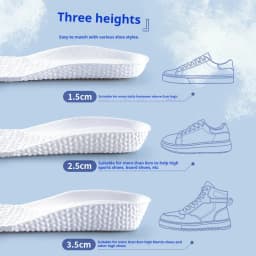 New Height Increase Insoles Men's and Women's Sports Shock Absorbing Insole Breathable Comfort Shoe Pads 2Pcs/4Pcs