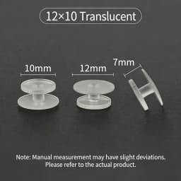30Pcs Transparent & Black Buttons Accessories For DIY Sandal Shoe Charms Jewelry Decor