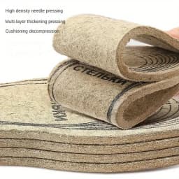 Wool Felt Insoles For Shoes Men Women Warm Shock-absorbing Insoles Shoes Pad Inlegzolen Heren Plantillas Adhesivas Para Zapatos