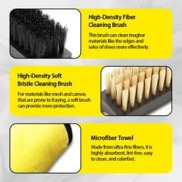 White Shoe Cleaner Foam Dry Cleaning Kit 150ML Waterless Foam Sneaker Cleaner Shoe Brush and Cleaning Cloth Set