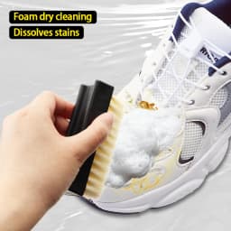 White Shoe Cleaner Foam Dry Cleaning Kit 150ML Waterless Foam Sneaker Cleaner Shoe Brush and Cleaning Cloth Set