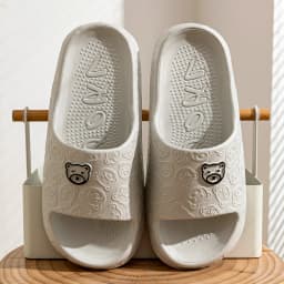 Men's Slippers Summer Cartoon Bear Indoor Soft Thick Sole Anti Slip Women Exquisite Slides Bathroom Beach Outdoor Shoes Couple