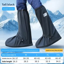 Reusable Anti-Slip Oxford Waterproof Shoes Cover Water Boots Cycling Hiking Overshoes Rain Snow Wet Sand Shoes Protectors S-XXL