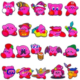 10/20/30pcs Kirby Pink Cartoon Shoe Charms PVC Decorations for Slides Clogs Sandals Girls Party Gift Buckle Accessories
