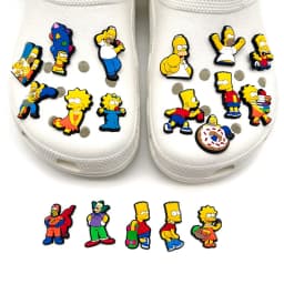 1-100pcs Cartoon Wacky Simpson Anime Series PVC Shoe Charms Accessories DIY Creativity Sandal Wristbands Party Decorations
