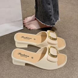 Women's Versatile Summer Sandals - Fashion Thick Sole Flip Flops, Non-Slip Durable Outdoor Slides for Beach/Street Wear