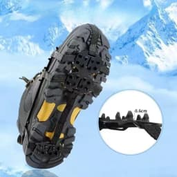 1 Pair M L Crampons Shoes Cover 24 Teeth Anti-Slip Ice Grips Gripper Shoes Boot Hiking Ice Climbing Shoe Spikes Climbing Chain