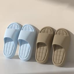 Unisex Bathroom Slippers Cloud Cushion Slides Summer Flat Sandals Thick Platform Shoes Man Indoor Non-Slip Couple Flip Flops